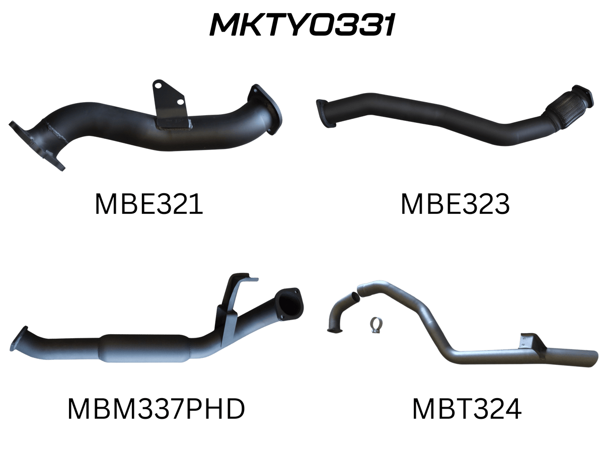 Manta Exhaust System - LandCruiser HZJ105 4.2L 1HZ Diesel Wagon - Aftermarket Turbo