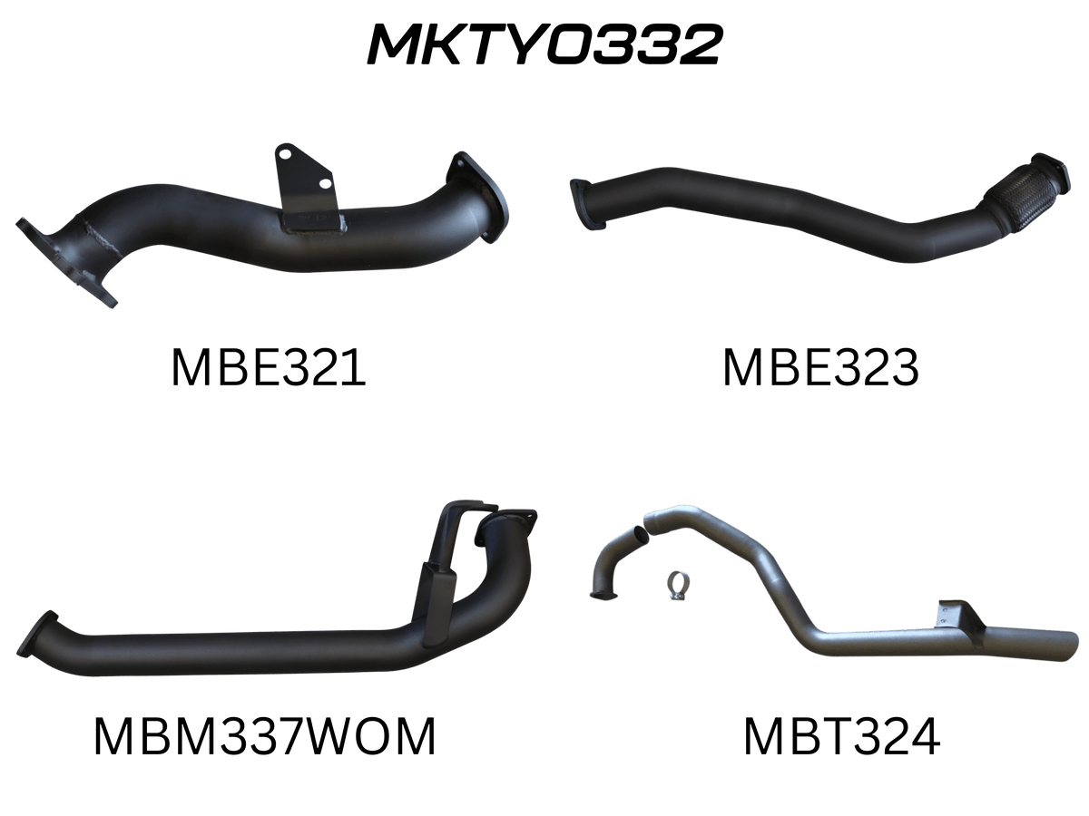 Manta Exhaust System - LandCruiser HZJ105 4.2L 1HZ Diesel Wagon - Aftermarket Turbo