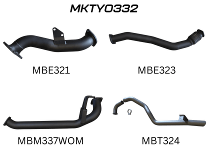 Manta Exhaust System - LandCruiser HZJ105 4.2L 1HZ Diesel Wagon - Aftermarket Turbo