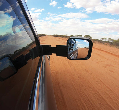 MSA 4x4 Towing Mirrors - Suitable for Landcruiser 76-78 Series 09/2023-Current (Chrome, Electric, Indicators) - TM405
