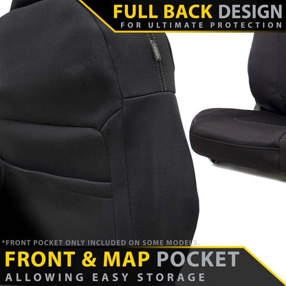 Razorback 4x4 - Toyota Landcruiser 80 Series - VX Limited - GP4 Neoprene 2nd Row Seat Covers - 50/50 Split w/Armrest (Made to Order)