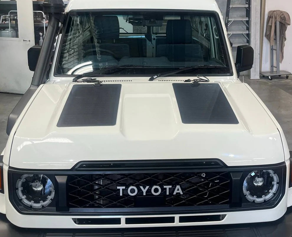 Bonnet Solar Panel - Suitable for Toyota Landcruiser 79 Series GDJ 2.8 (2024-Current) - 70 Watts
