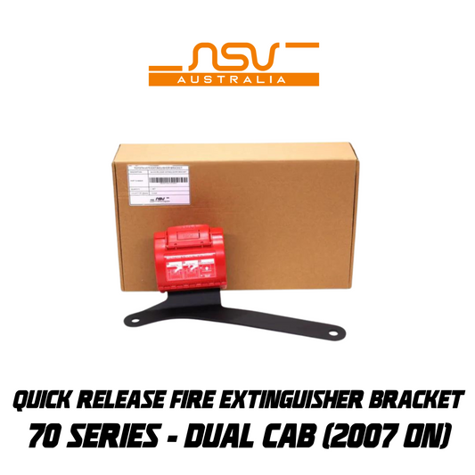 Quick Release Fire Extinguisher Bracket - Suitable For Toyota Landcruiser 70 Series Dual-Cab 2007-ON