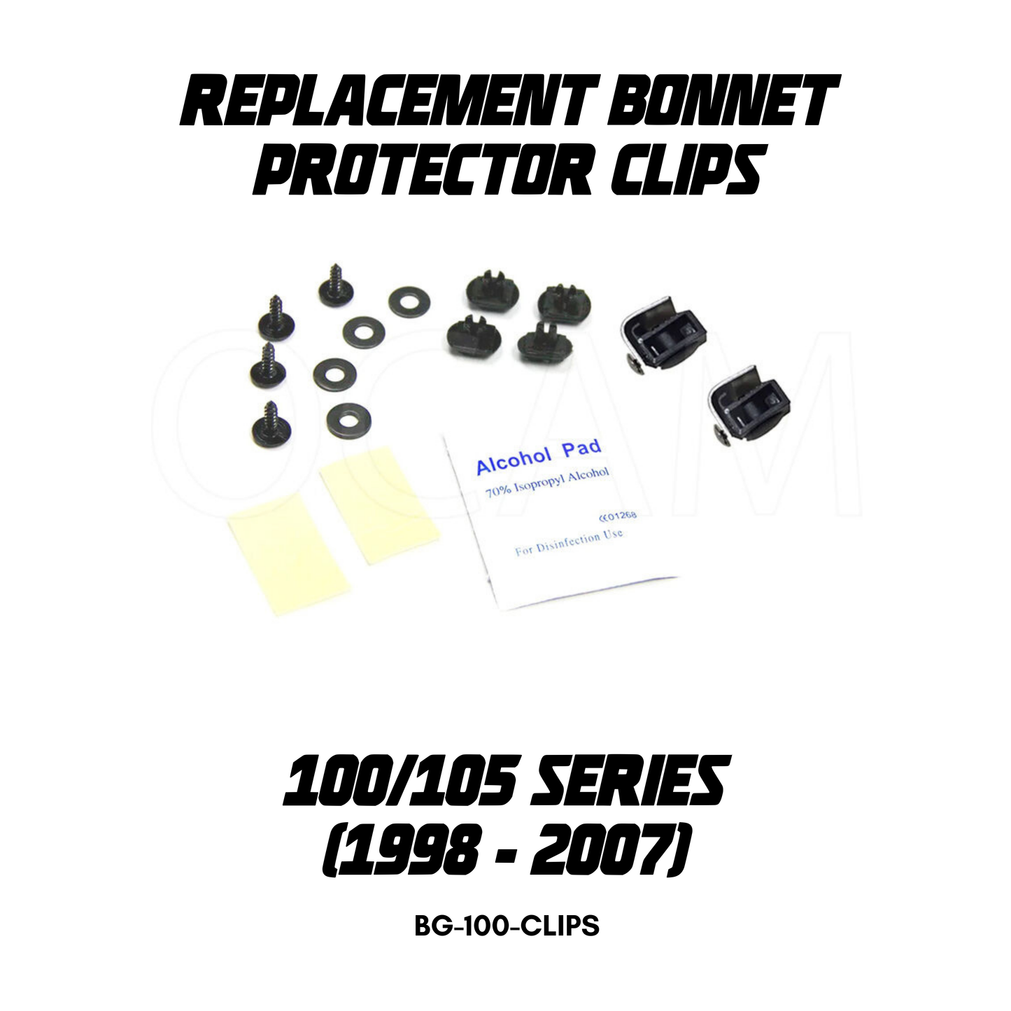 Replacement Bonnet Protector Clips For Toyota Landcruiser 100/105 Series 1998-07