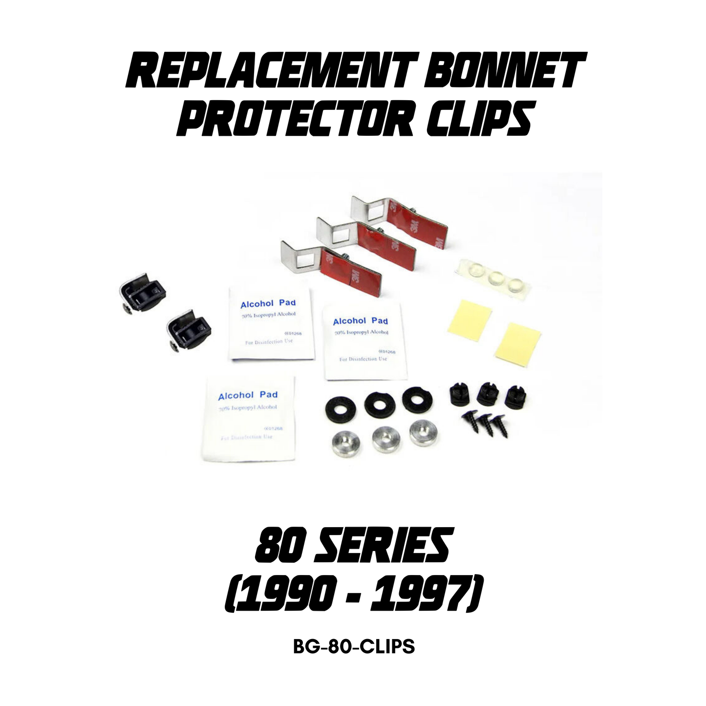 Replacement Bonnet Protector Clips for Toyota Landcruiser 80 Series