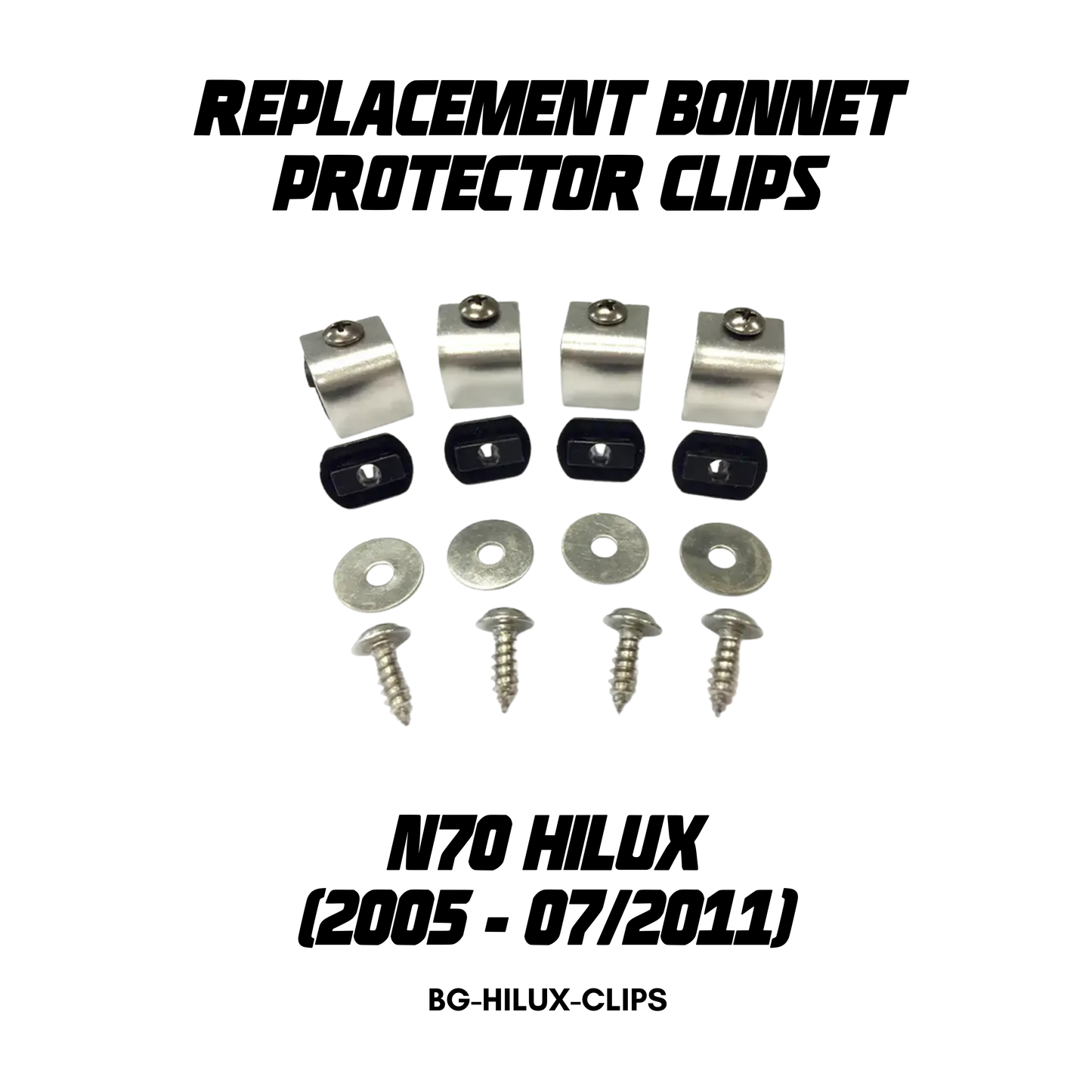 Replacement Protector Clips For Toyota Hilux N70 SR SR5 2005 - 07/2011