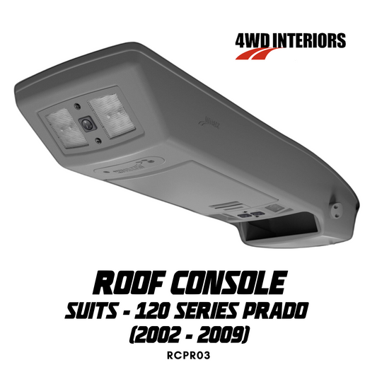 4WD Interiors Roof Console - Suitable for Landcruiser Prado 120 Series 2002-2009 - RCPR03