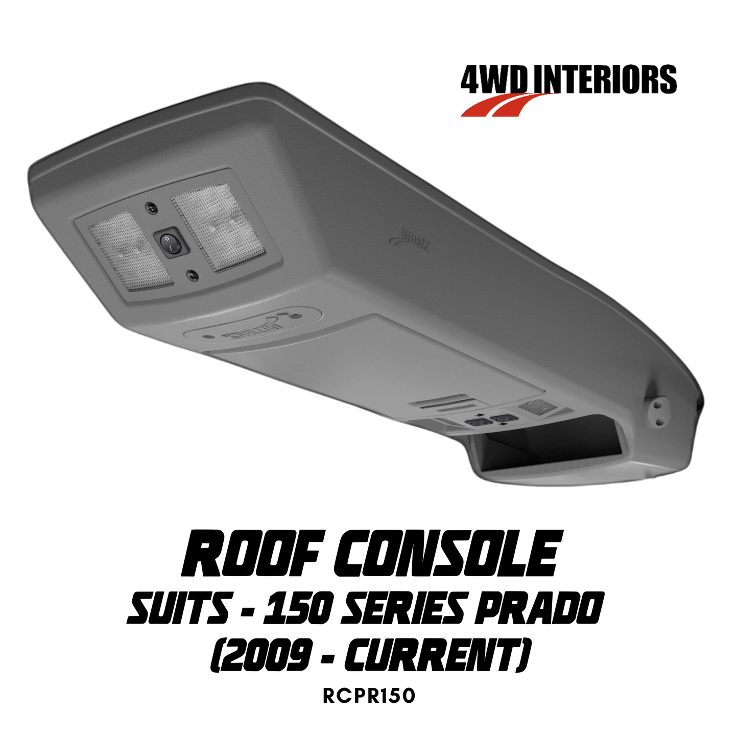 4WD Interiors Roof Console - Suitable for Landcruiser Prado 150 2009-Current - RCPR150