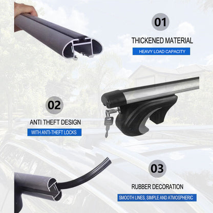 Car Universal Bar Roof Racks - Suitable For Toyota Landcruiser 100 200 300 Series 03/1998-2021