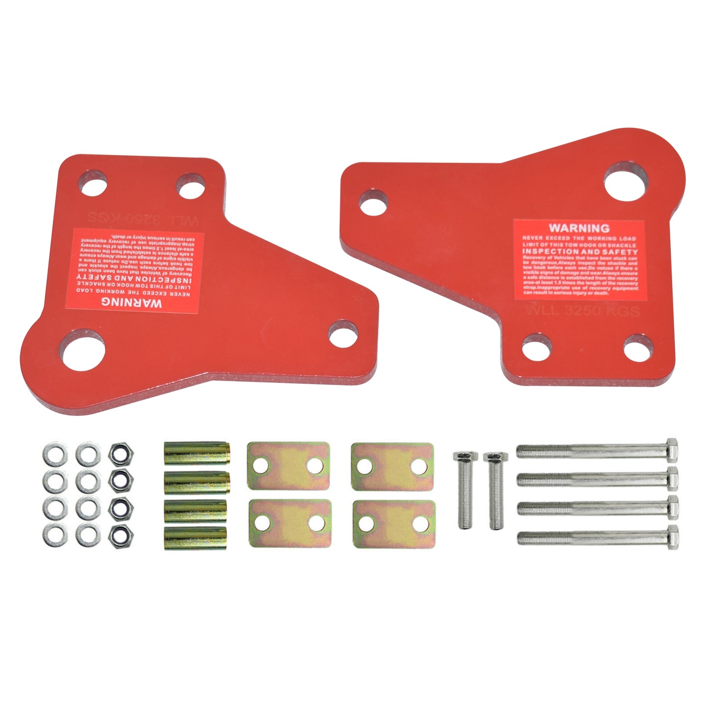 Front Recovery Tow Point Set - Suitable For Toyota Hilux KUN26 GGN25 (2005-2015)