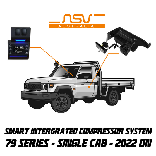 NSV Smart Integrated Compressor System - Suitable for use with Toyota Landcruiser 79 Series Single Cab