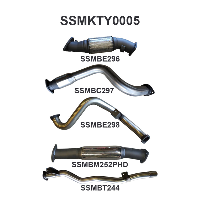 Manta Exhaust System - LandCruiser VDJ79 Single Cab 4.5L V8 2007-2016 - SSMKTY0005