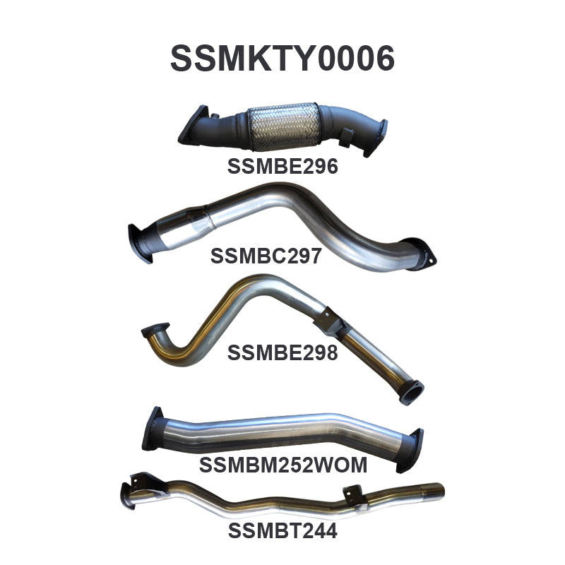 Manta Exhaust System - LandCruiser VDJ79 Single Cab 4.5L V8 2007-2016 - SSMKTY0006