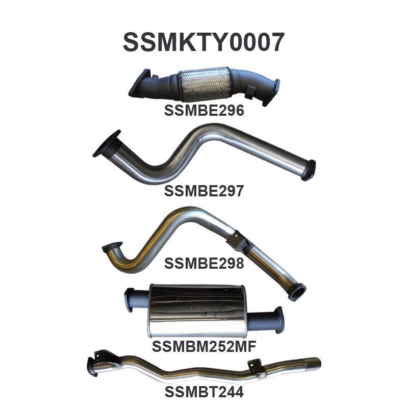 Manta Exhaust System - LandCruiser VDJ79 Single Cab 4.5L V8 2007-2016 - SSMKTY0007