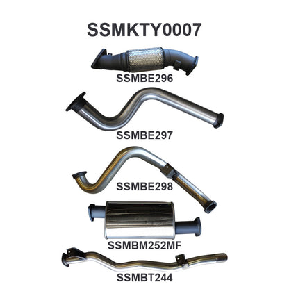 Manta Exhaust System - LandCruiser VDJ79 Single Cab 4.5L V8 2007-2016 - SSMKTY0007