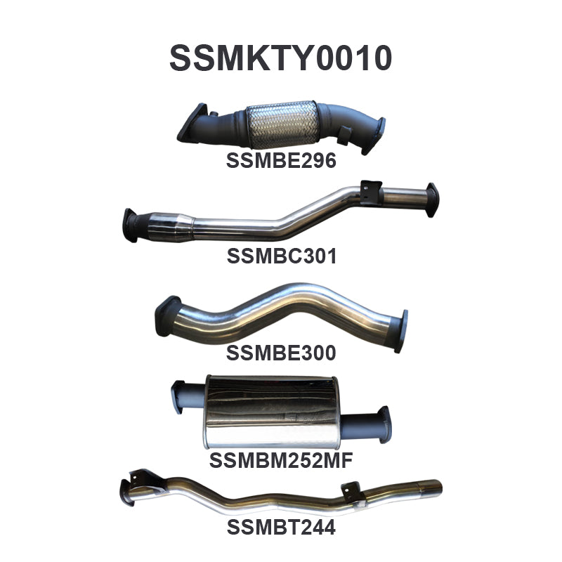 Manta Exhaust System - LandCruiser VDJ79 Dual Cab 4.5L V8 2012-2016 - SSMKTY0010