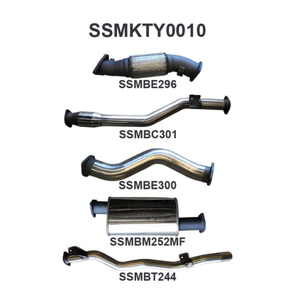 Manta Exhaust System - LandCruiser VDJ79 Dual Cab 4.5L V8 2012-2016 - SSMKTY0010