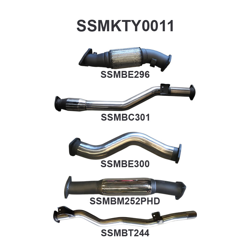Manta Exhaust System - LandCruiser VDJ79 Dual Cab 4.5L V8 2012-2016 - SSMKTY0011