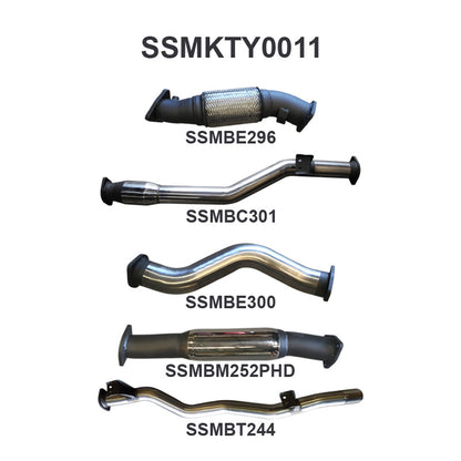 Manta Exhaust System - LandCruiser VDJ79 Dual Cab 4.5L V8 2012-2016 - SSMKTY0011