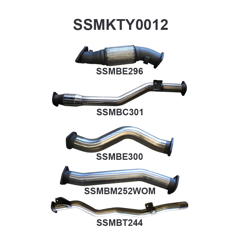 Manta Exhaust System - LandCruiser VDJ79 Dual Cab 4.5L V8 2012-2016 - SSMKTY0197