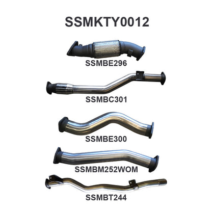 Manta Exhaust System - LandCruiser VDJ79 Dual Cab 4.5L V8 2012-2016 - SSMKTY0197