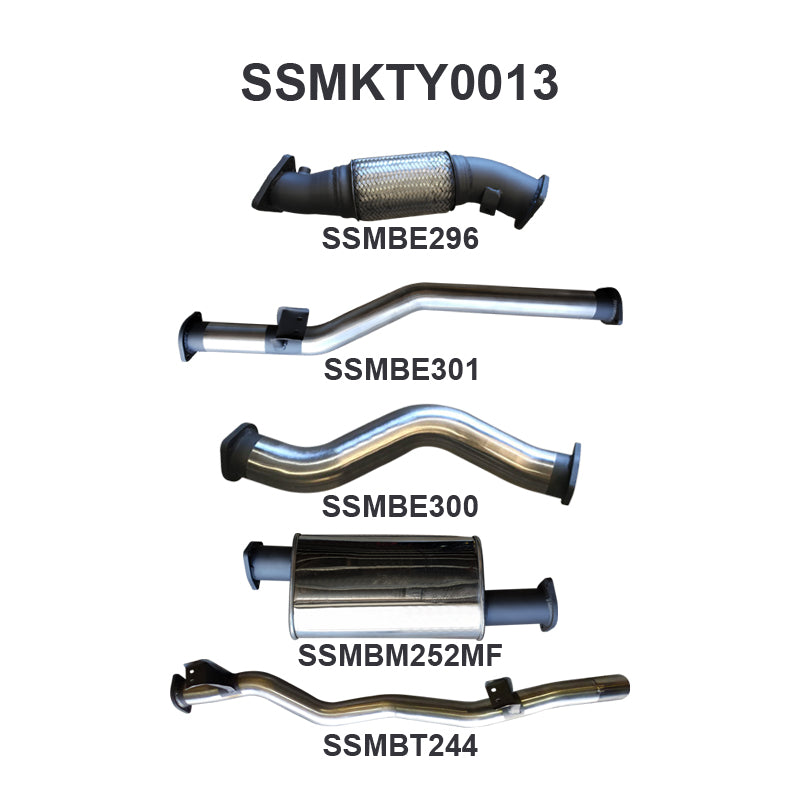 Manta Exhaust System - LandCruiser VDJ79 Dual Cab 4.5L V8 2012-2016 - SSMKTY0013