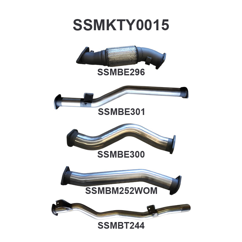 Manta Exhaust System - LandCruiser VDJ79 Dual Cab 4.5L V8 2012-2016 - SSMKTY0015