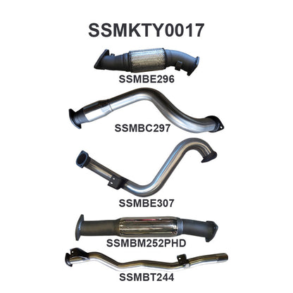 Manta Exhaust System - LandCruiser VDJ78 Troop Carrier 4.5L V8 2007-2016 - SSMKTY0017