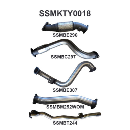 Manta Exhaust System - LandCruiser VDJ78 Troop Carrier 4.5L V8 2007-2016 - SSMKTY0018