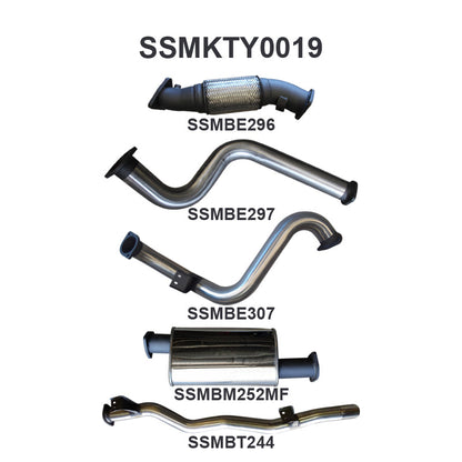 Manta Exhaust System - LandCruiser VDJ78 Troop Carrier 4.5L V8 2007-2016 - SSMKTY0019