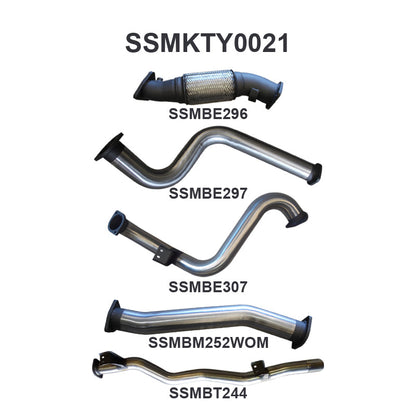 Manta Exhaust System - LandCruiser VDJ78 Troop Carrier 4.5L V8 2007-2016 - SSMKTY0021