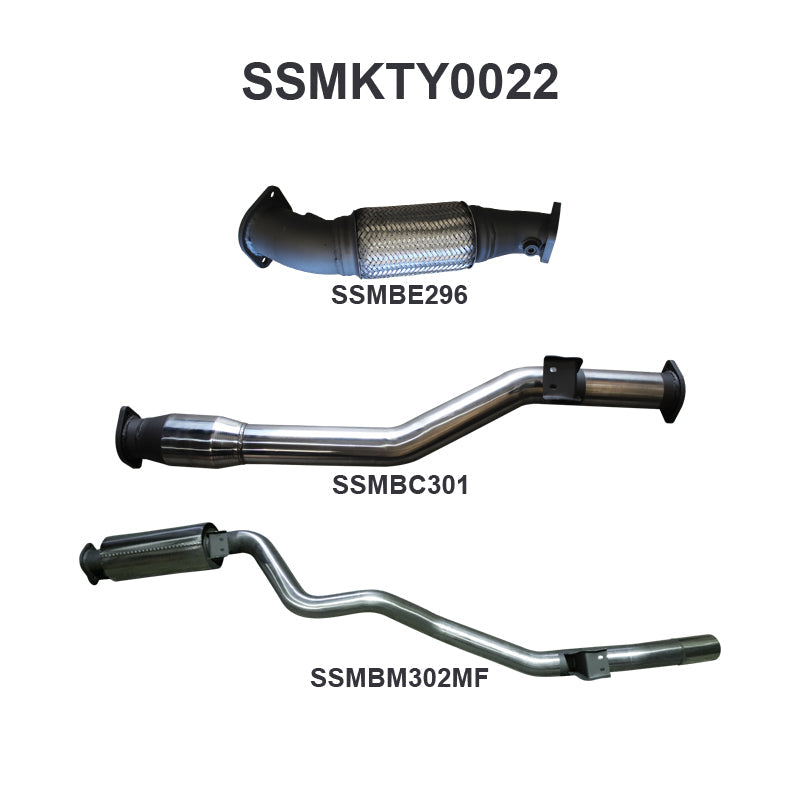 Manta Exhaust System - LandCruiser VDJ76 Wagon 4.5L V8 2007-2016 - SSMKTY0022