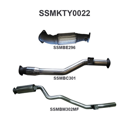 Manta Exhaust System - LandCruiser VDJ76 Wagon 4.5L V8 2007-2016 - SSMKTY0022