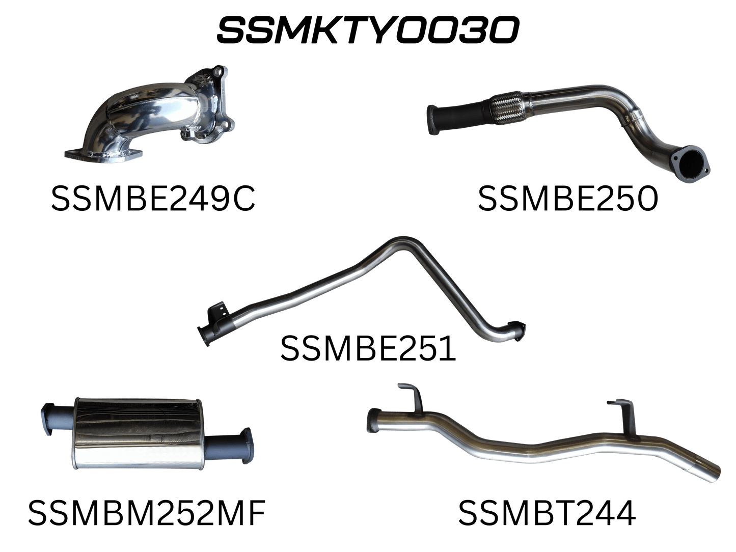 Manta Exhaust System - LandCruiser HDJ79 4.2L 1HD Turbo Diesel Ute - SSMKTY0030