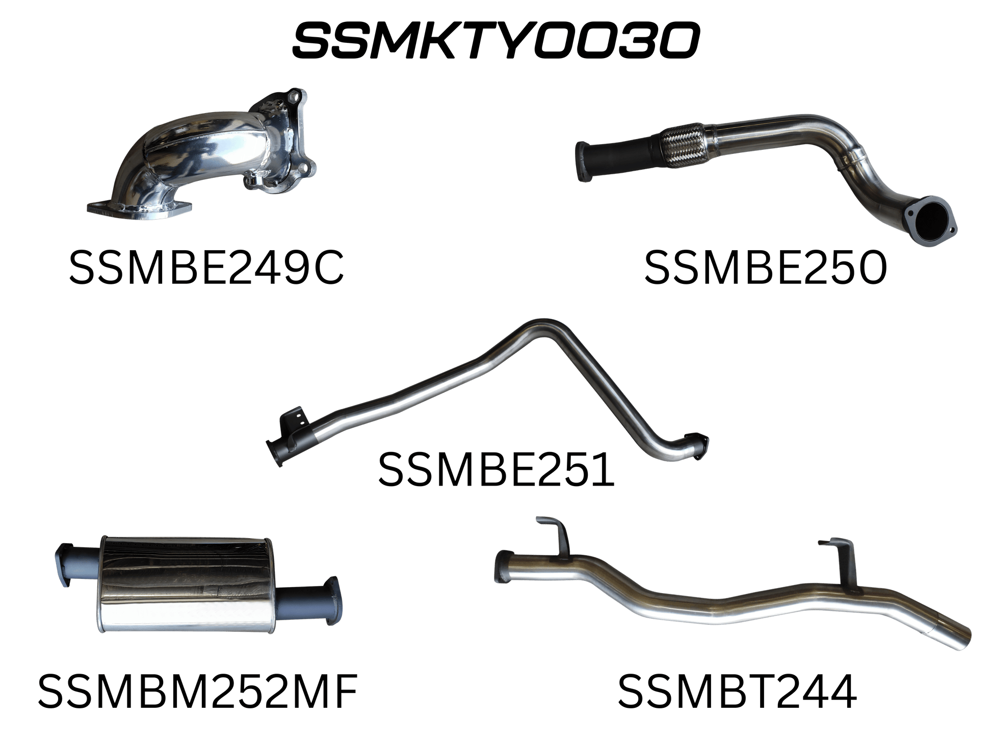 Manta Exhaust System - LandCruiser HDJ79 4.2L 1HD Turbo Diesel Ute - SSMKTY0030
