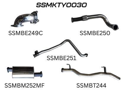 Manta Exhaust System - LandCruiser HDJ79 4.2L 1HD Turbo Diesel Ute - SSMKTY0030