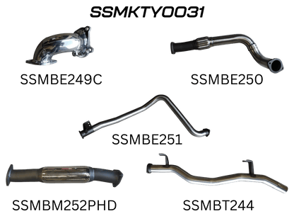 Manta Exhaust System - LandCruiser HDJ79 4.2L 1HD Turbo Diesel Ute - SSMKTY0031