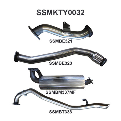 Manta Exhaust System - LandCruiser HDJ80 4.2L 1HD Turbo Diesel Wagon