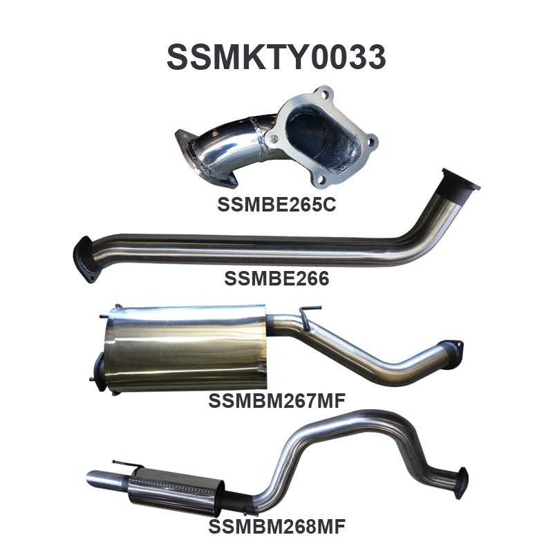Manta Exhaust System - LandCruiser HDJ100 4.2L 1HD Turbo Diesel Wagon