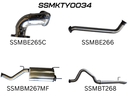 Manta Exhaust System - LandCruiser HDJ100 4.2L 1HD Turbo Diesel Wagon