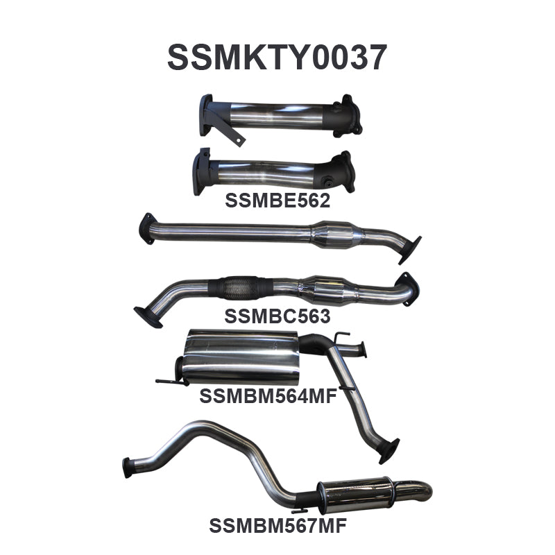 Manta Exhaust System - LandCruiser VDJ200 4.5L V8 Twin Turbo Diesel Wagon 2007-2015