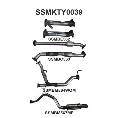 Manta Exhaust System - LandCruiser VDJ200 4.5L V8 Twin Turbo Diesel Wagon 2007-2015