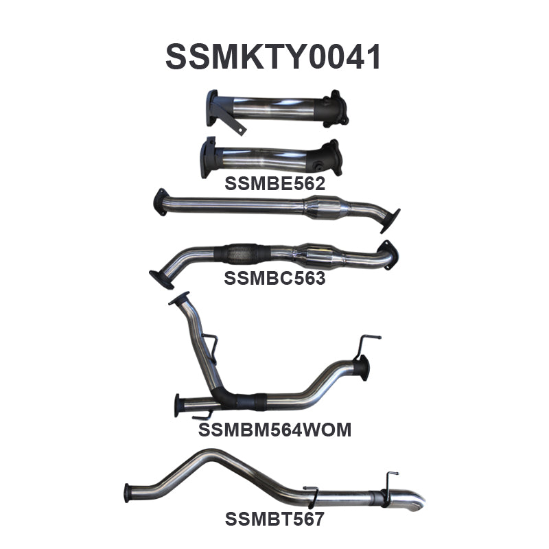 Manta Exhaust System - LandCruiser VDJ200 4.5L V8 Twin Turbo Diesel Wagon 2007-2015