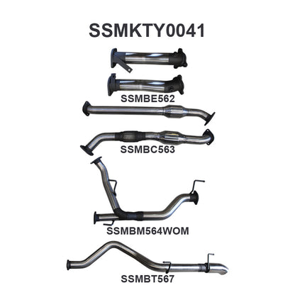 Manta Exhaust System - LandCruiser VDJ200 4.5L V8 Twin Turbo Diesel Wagon 2007-2015
