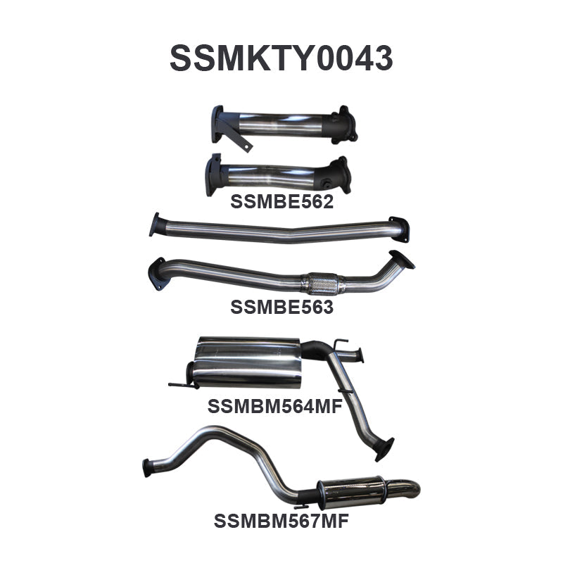 Manta Exhaust System - LandCruiser VDJ200 4.5L V8 Twin Turbo Diesel Wagon 2007-2015