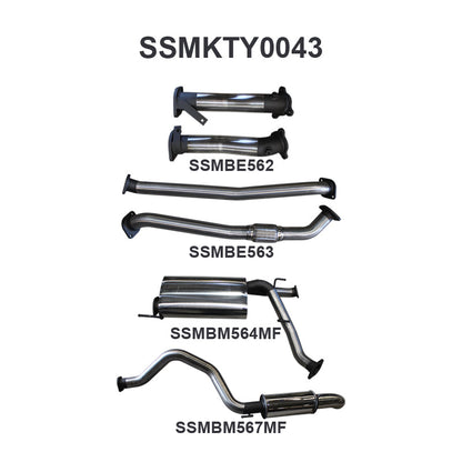 Manta Exhaust System - LandCruiser VDJ200 4.5L V8 Twin Turbo Diesel Wagon 2007-2015