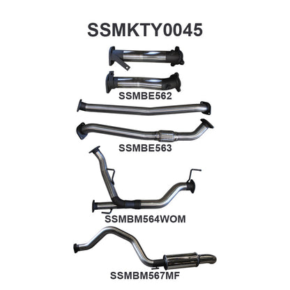 Manta Exhaust System - LandCruiser VDJ200 4.5L V8 Twin Turbo Diesel Wagon 2007-2015