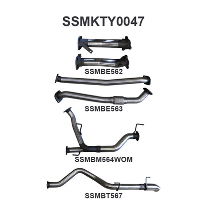 Manta Exhaust System - LandCruiser VDJ200 4.5L V8 Twin Turbo Diesel Wagon 2007-2015