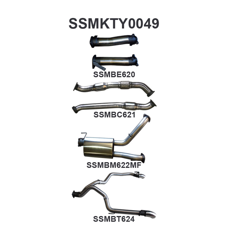 Manta Exhaust System - LandCruiser VDJ200 4.5L V8 Twin Turbo Diesel Wagon 2007-2015