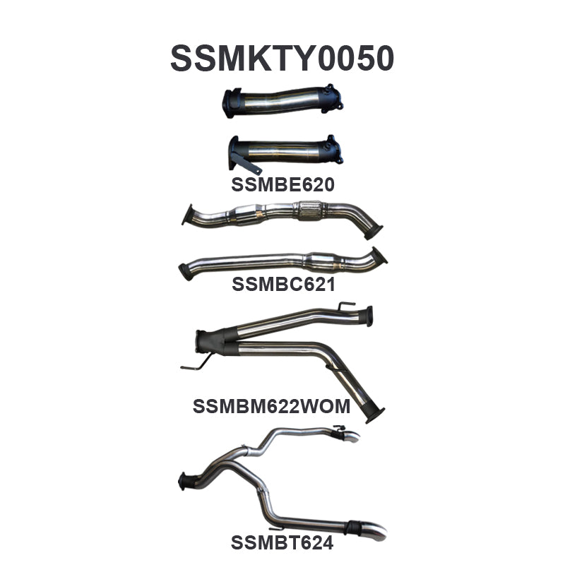 Manta Exhaust System - LandCruiser VDJ200 4.5L V8 Twin Turbo Diesel Wagon 2007-2015